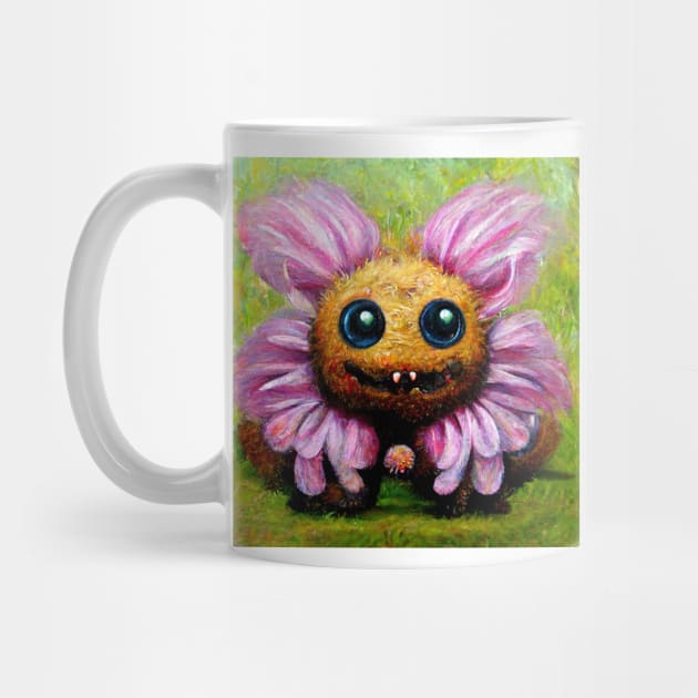 Cute flower monster oil painting by Fluffypunk